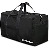 REDSEASONS Extra Large Duffle Bag Lightweight, 96L Travel Duffle Bag Foldable for Men Women, Black
