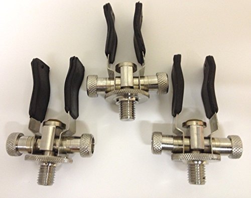 Preisvergleich Produktbild 3 x Edelstahl verstellbar Carp Butt liegt