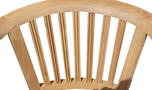 XXS® Möbel Gartensessel mit Armlehne, massives Teak-Holz, angenehmer Sitzkomfort, pflegeleichte Oberfläche, mehrfach geschliffen, natürliches Design [521464] - 2