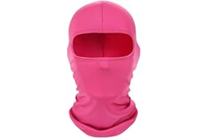 Kotkiddy® Kominiarka, maska narciarska, maska na głowę, wiatroszczelna, ochrona przed słońcem, ochrona przed promieniowaniem UV, kaptur dla kobiet (różowa), Rosa, l