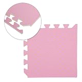 9 Stück Puzzlematten, Kinderspielteppich Wasserdicht Spielmatte Rutschfest Spielteppich Puzzle Kinderteppich Gymnastikmatte Trainingsmatte Bodenschutz Matten aus EVA-Schaum für Kinder und Babys Schlafzimmer Yoga Turnhalle Kinderzimmer Deko Für Innen und Draußen geeignet, 30 x 30 x 1,0 cm - 4