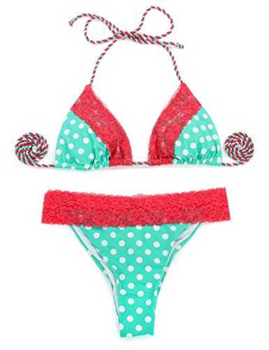 RELLECIGA Damen Bademode Triangel Bikini Unterteil im Brasil Style Luxusspitze - 3
