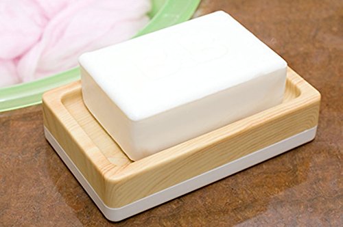 Edle Seifenschale, Plastik Seifenablage mit Abtropfwanne für verbrauchtes Seifenwasser, moderne Seifenunterlage für Bad und Küche, Seifenhalter ausgelegt für Kernseifen und Naturseifen - 5