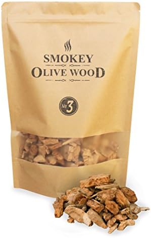 Smokey Olive Wood 1.7Ls Olive Wood Smoking Chips, coarse grained, size 2-3cm