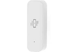 BLISSFULABODE Tuya Smart Wifi Sensore di vibrazione, sensore di allarme funzionale per porta sensore di vibrazione WiFi per casa Tuya Smart Home, rilevatore di allarme aperto per porte funziona con Smart Life (1
