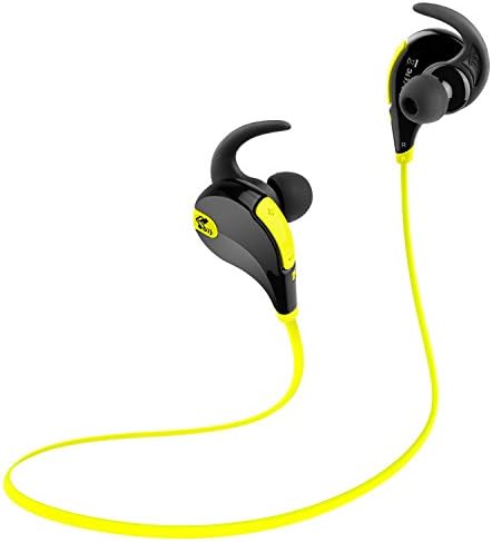 Soundpeats Qy7 V4.1 Bluetooth Mini Lightweight Wireless Stereo Sports/running & Gym/exercise Bluetooth Earbuds Headphones Headsets W/microphone for Iphone 5s 5c 4s 4 Ipad 2 3 4 New Ipad Ipod Android Samsung Galaxy Smart Phones Bluetooth Devices (Black/yellow)