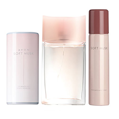 Avon Soft Musk for HER Eau de Toilette Spray, Body Spray and Body Powder