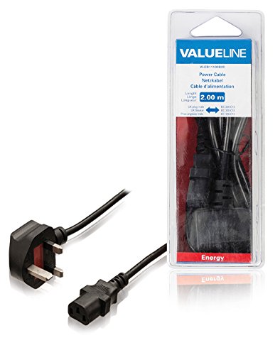 Preisvergleich Produktbild Valueline vleb11100b20 Stromkabel 2 m schwarz