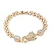 Produktbild Horizonc Kupfer Vergoldet 18 Karat Gold Damen Handstück Leopard Kopf Mit Zirkon Armband Schmuck Armband
