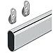 Produktbild Garderobenstange OVAL Kleiderstange Schrank-Stangen Set 958 mm - G2215 | Schrankrohr Metall mit Schrankrohrlager | Möbelrohr 22 x 15 mm | Möbelbeschläge von GedoTec®