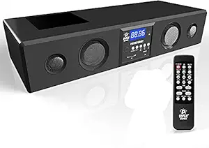 Pyle 300 Watt Bluetooth Soundbar with USB/SD/FM Radio and Wireless Remote (Black)