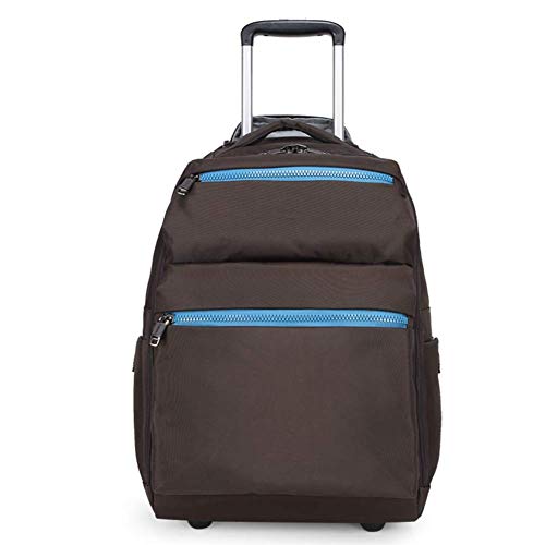 Preisvergleich Produktbild DYYTR 20 Zoll Große Lagerung Rollende Rucksack Multifunktions Wasserdichte Reisegepäck Für Jungen Reisen Schule Bücher Laptop-Tasche, Braun