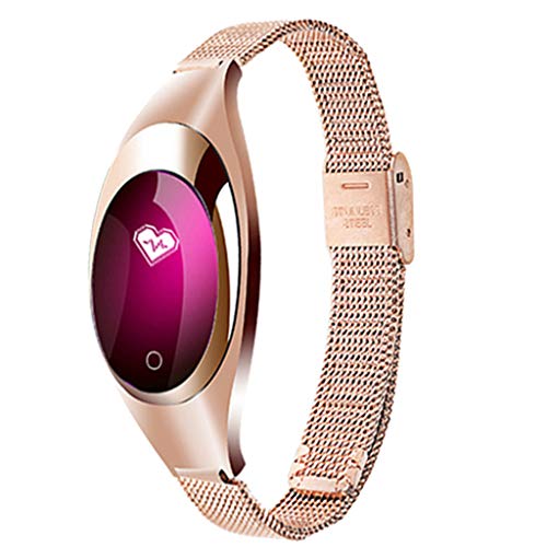 Preisvergleich Produktbild Tianya Roségold-Smartuhr Z18 Damen Blutdruck \U0026 Blutsauerstoff \U0026 Herzfrequenzmonitor Smart Armbanduhr