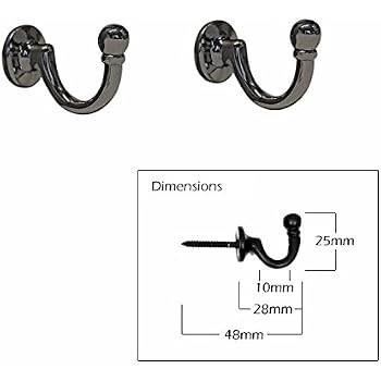 Pair Of Classic Metal Curtain Tie Back Holdbacks | Ball End Design | 2 Pack 11 thumbnail image