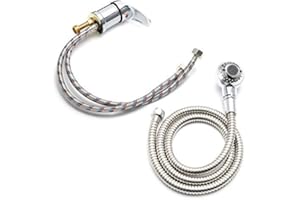 KUNGFU MALL Ensemble de robinets mélangeurs avec douchette et douchette pour salon de coiffure