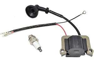 HUOPU Bobina di accensione + Candela per TL33 33CC Decespugliatore 36CC 330 CG330 BG330 TB33 TU33 TU33 Tagliaerba Parti (2)
