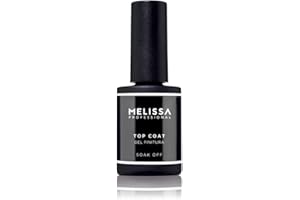 MELISSA PROFESSIONAL Melissa Top Coat – Smalto Semipermanente Sigillante, Effetto Lucido e Duraturo, No Wipe Senza Dispersione, Protezione Extra per Smalto Gel UV e Ricostruzione Unghie, Formula Professionale 10 ml