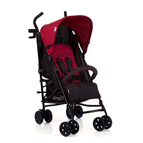 Hauck Speed Plus Four Wheel Pushchair - Red/Black