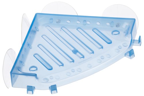 Preisvergleich Produktbild FACKELMANN 61199 Eckablage 2 Saugnäpfe blau