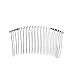 OULII Bridal veil comb 7.8cm 20 Teeth Fancy DIY Metal Wire Hair Clip Comb (Silver)