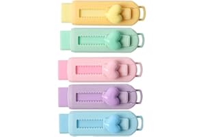 GOWXS 5 x mehrfarbiger, einziehbarer Bleistift-Radierer mit Kunststoffhülle, große Radiergummis für Schule, Büro, Kunst-Radiergummis zum Zeichnen, Standard-Bleistift-Radiergummis, Korrekturprodukte,