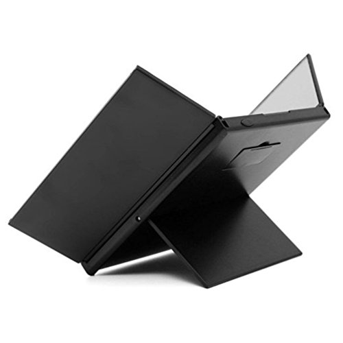 lmeison Premium Tri-Fold LED-beleuchteten Travel Make-up Spiegel (schwarz) - 3