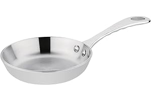 Vogue - Mini Poêle triple paroi 10 cm/120 ml, inox et aluminium, poêle compatible induction, adaptée à toutes les surfaces de cuisson, compatible lave-vaisselle, GG027