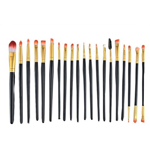 Tonsee® Professional 20 pcs Makeup Brush Set tools Make-up Toiletry Kit Wool Brand Make (Black)