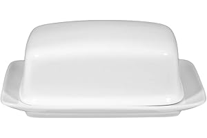 SELTMANN WEIDEN Seltmann 001.216031 Rondo/Liane Beurrier carré en porcelaine avec couvercle Blanc 1/2 kg