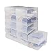 Produktbild UUhome 12 x Cajas de Zapatos Plegables de Plástico, 30 x 18 x 10cm, Transparente
