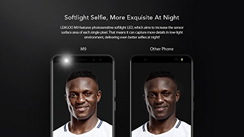 LEAGOO M9 - 5,5 Zoll (18: 9 VerhÃ¤ltnis) Full-HD-Bildschirm 3G Android 7.0 Smartphone, Corning Gorilla Glass 3 Glas, Quad-Kameras, Quad Core 1.3 GHz 2 GB + 16 GB, 2850 mAh Akku - Schwarz