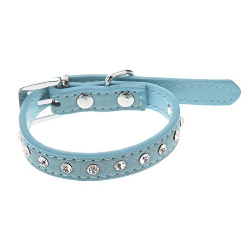 TOOGOOR-New-Blue-Bling-Cat-Puppy-Dog-Collar-Velvet-With-Diamante