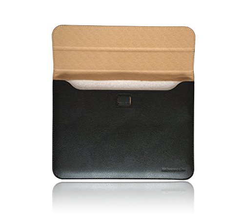 Macbook 12″ Retina Hülle – Sleeve – Tasche mit Ständer Erhöhung Schutzhülle PU Leder schwarz - 3