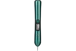 SPUZZO Eliminador de marcas en la piel Pluma de plasma láser LCD, máquina de belleza for eliminar verrugas y pecas de topos Dispositivos de uso doméstico for manchas oscuras 9 niveles (Color : Green)