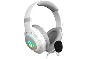 NEWSKILL Sobek 7.1 V2 Auriculares Gaming con Sonido Virtual 7.1 USB Micro y Luces RGB para pc y Consolas - Color Blanco