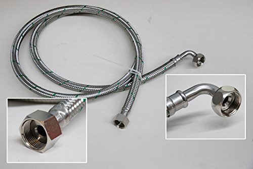 Preisvergleich Produktbild Panzerschlauch 3 / 4" gerade x 3 / 4" Winkel 200cm Verbindungsschlauch Flexschlauch