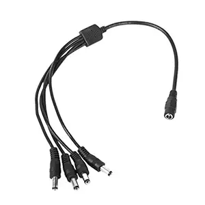 Big Shoppe Store Generic for CCTV Camera 4 Channel Cable Splitter DC 1 Female to 4 Male 5.5x2.1mm