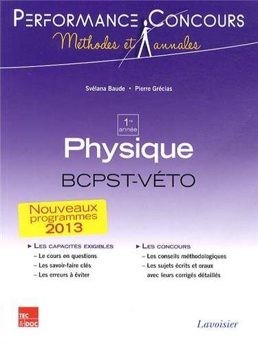 Physique 1re année BCPST-VETO en ligne