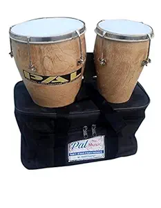 PAL MUSIC HOUSE Wooden Bongo Drum Set With Cover (Ivory)