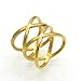 Produktbild WGY SportwarenGold & Silber Farbe Edelstahl X Form Kreuz Ringe Für Frauen Größe   Weibliche Fingerring   Ring Für Frauen Hochzeit   , A