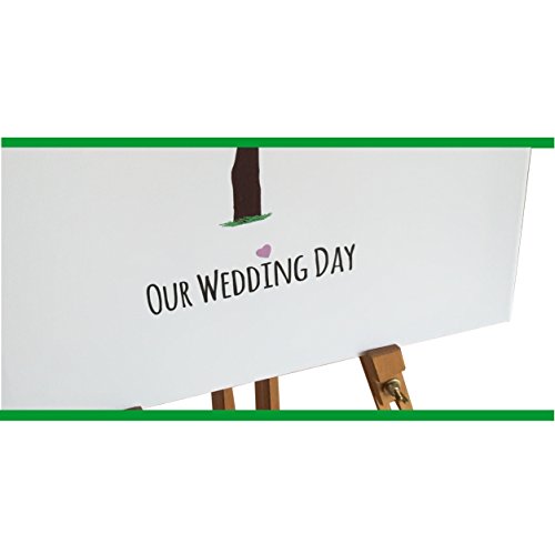 Leinwand zur Hochzeit -Motiv BAUM – als Gästebuch für Fingerabdrücke (30×40) - 4