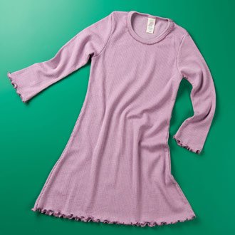 Preisvergleich Produktbild Engel Naturtextilien, Nachthemd mit Rollsaum, Schurwolle / Seide, Engel Naturtextilien - flieder / 116