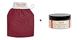 Moroccan Exfoliating Kessa Glove and Beldi Exfoliating Soap (200 g / 7 OZ). Hammam Pack
