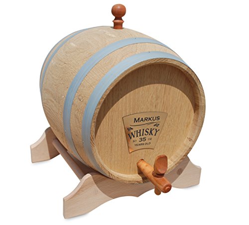 Echtes Whiskyfass - Eichenfass für Schnaps oder Whiskey mit Ihrer Wunschpersonalisierung, 3L Holzfass