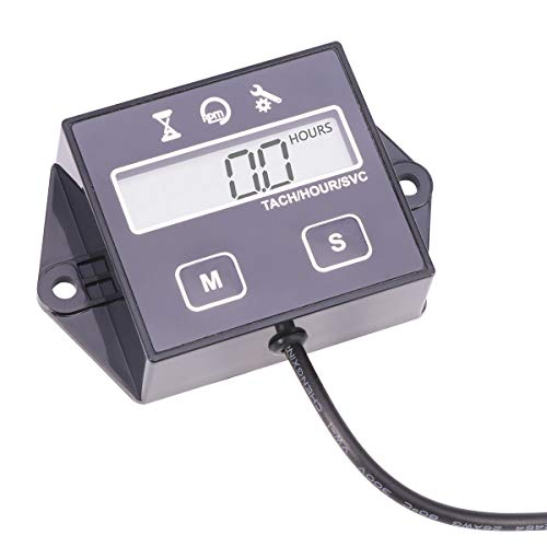 AIMILAR Aimar, contaore Digitale per Motore, tachimetro per Piccoli Motori, Barche, generatori, Tosaerba, Moto, Motocross, ATV, motoslitta, UTV