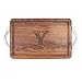 Produktbild BigWood Boards W210-RP-Y Thick Cutting Board with Rope Handles in Cast Aluminum, 10.5-Inch by 16-Inch by 1-Inch, Monogrammed"Y", Walnut