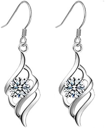 Joyfulshine Women Drop Earrings Dangling 925 Sterling Silver 3A Cubic Zirconia Hooks for Ladies Delicate Gift