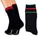 Produktbild SOCKS PUR HARMONY VISKOSE STRUMPF- KURZSTRUMPF- SNEAKER „BAMBUS“ (39/42, 43047: Socke Farbiger Innenrand, blau,rot,grün Grundfarbe schwarz 3er PACK)
