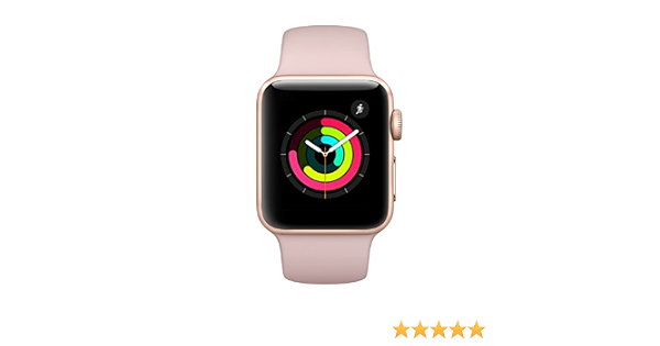 Apple Watch Series 3 GPS 38mm Smart Watch (Gold Aluminum Case, Pink Sand  Sport Band) : Amazon.in: Electronics