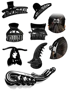 BHARATGAURAV Plastic Butterfly Hair Accessories Clips Styling Clutch for Women & Girl (Combo of 7 Pieces)